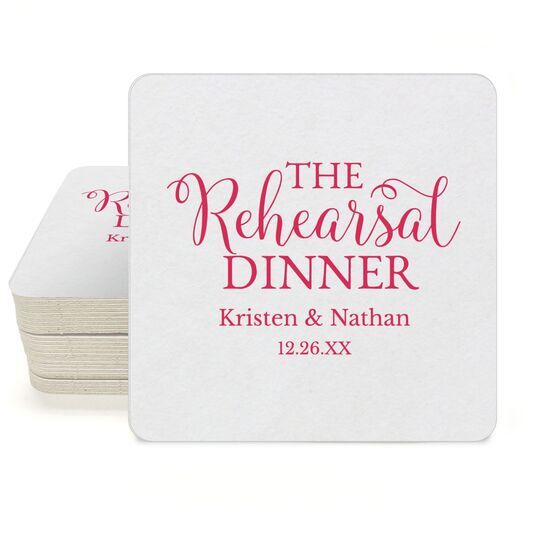 The Rehearsal Dinner Square Coasters